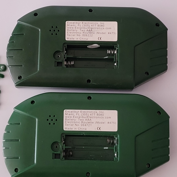 (Lot Of 2) EXCALIBUR Electronic Roulette Handheld Pocket Casino Game Model #475. - Picture 8 of 10